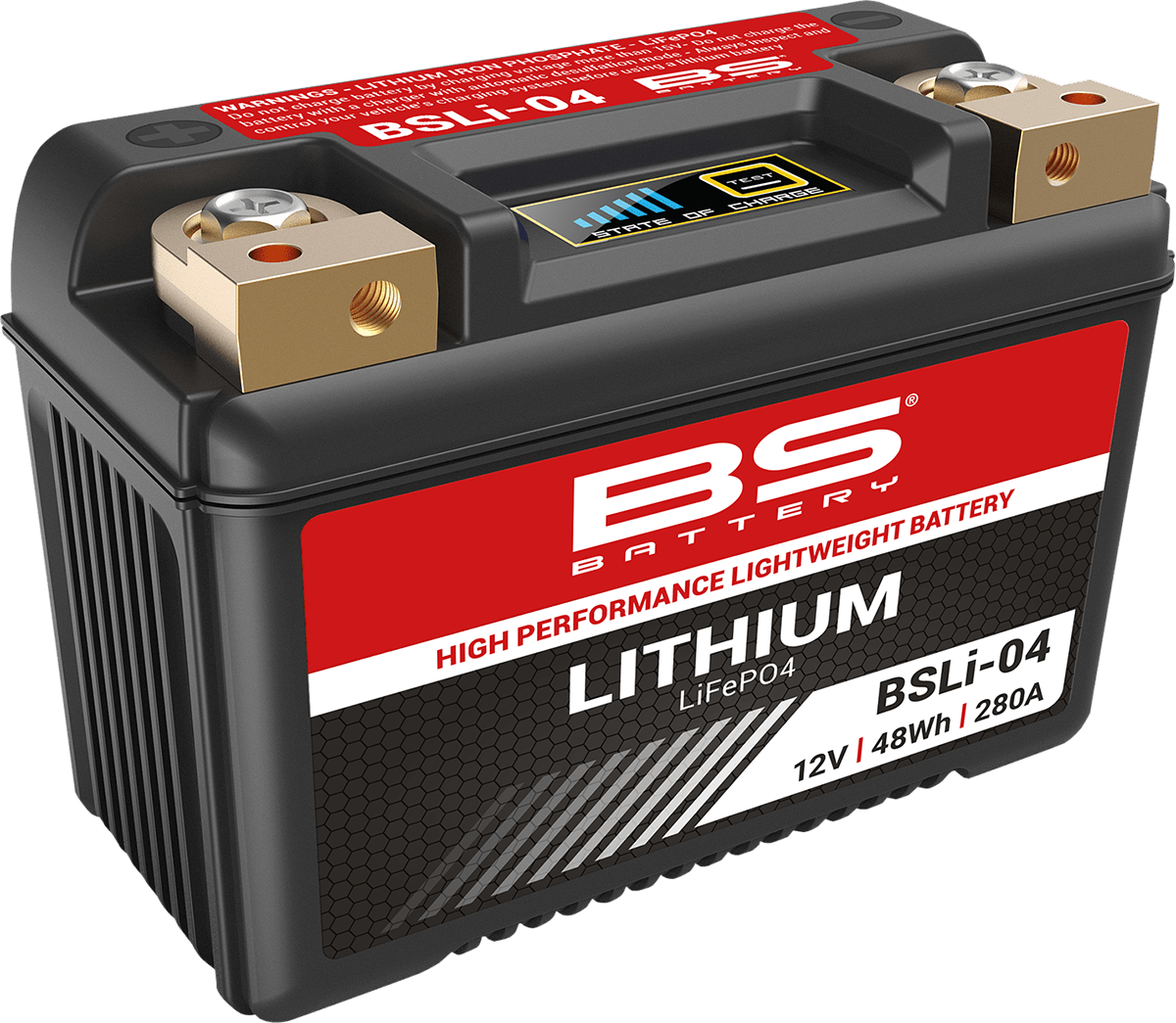 BS BATTERY Lithium Battery BSLi-04/06 360104 – 12.8V 5Ah Plug-and-Play Power Solution - Kelly Motorsports
