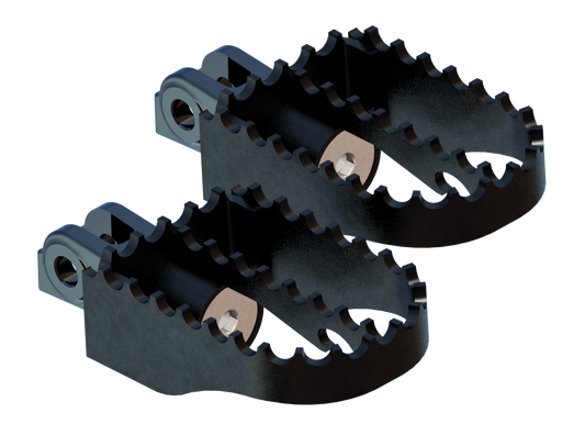Burly Brand B13 - 1201B MX Style Passenger Foot Pegs for Honda Rebel 1100 - Kelly Motorsports