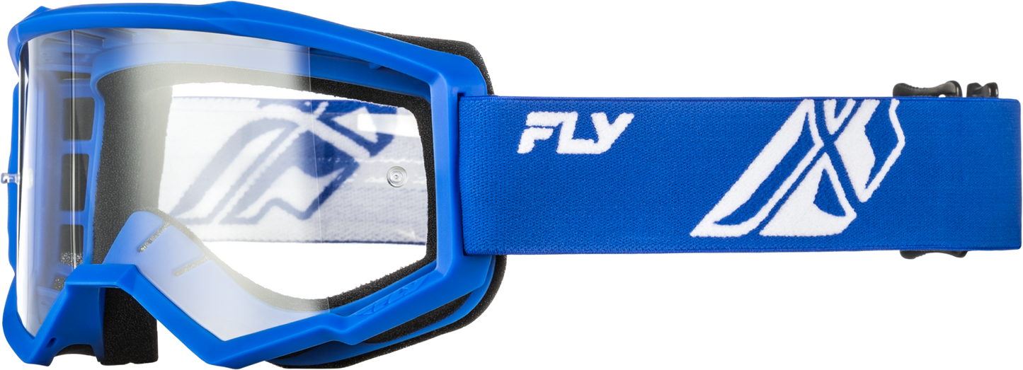 FLY RACING FOCUS GOGGLE BLUE/WHITE W/ CLEAR LENS'LENS