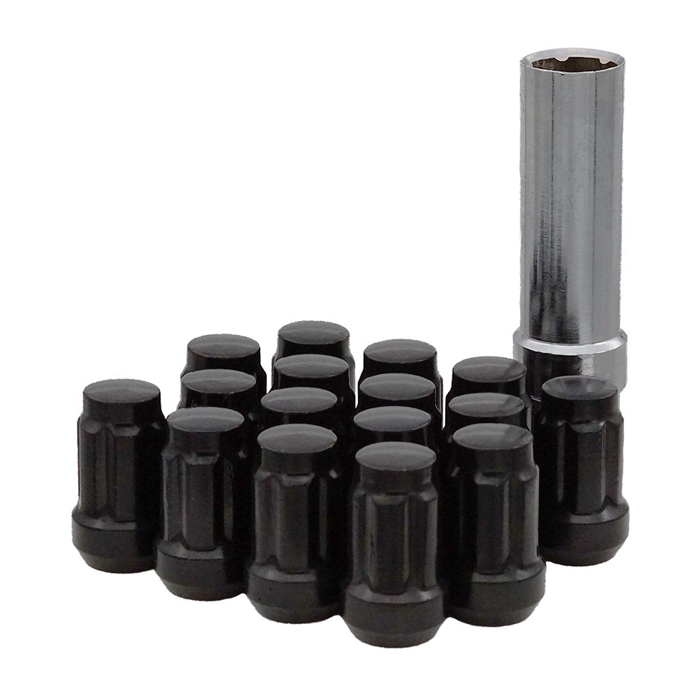 Sedona DFC-54015B 12mm x 1.50 Lock Style Lug Nuts with Key, Black, Pack of 16