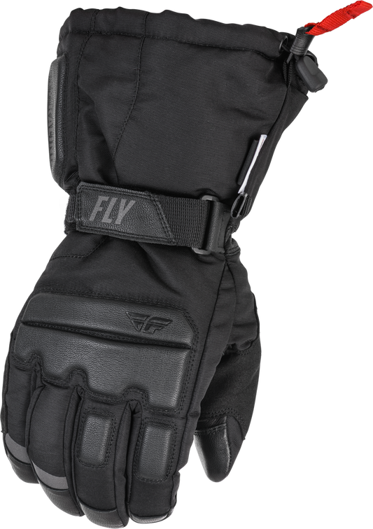 Fly Racing Aurora Gloves Black 2X - Insulated Waterproof Motorcycle Gloves with Touch Screen Compatibility