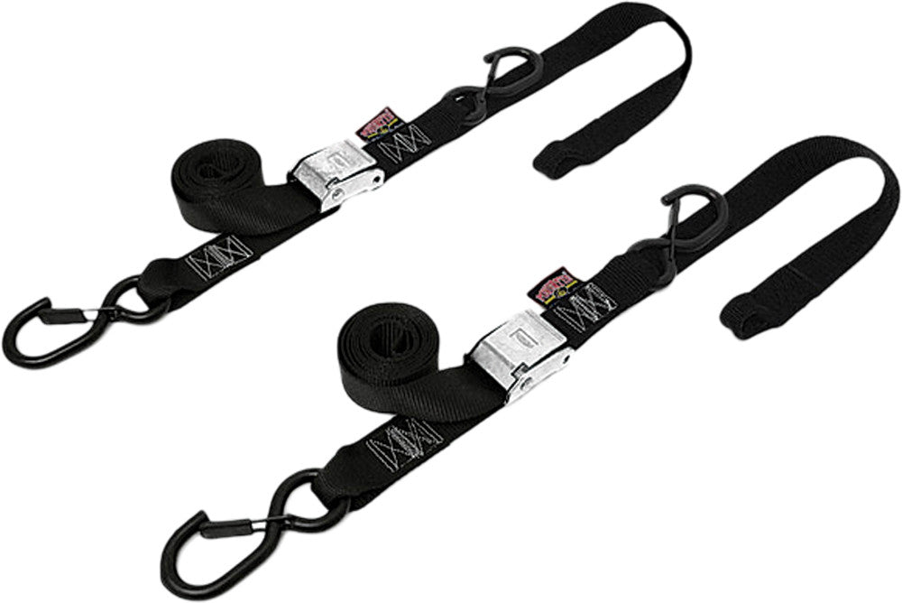 1 1/2" Fat Ratchet Straps w/Soft Tye & Secure Hooks