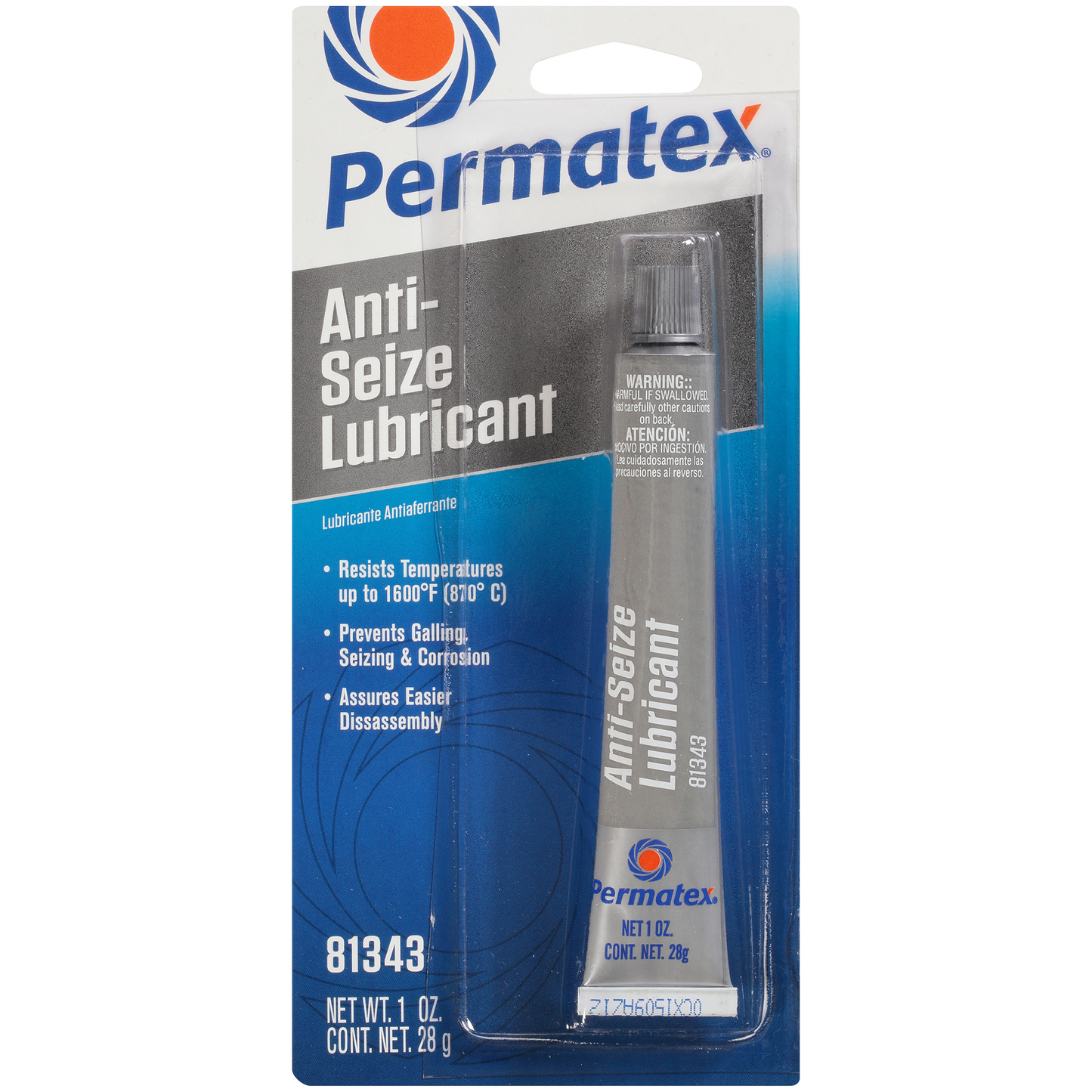 Permatex 81343 Anti Seize Lubricant - 1 oz for Spark Plugs, Bolts, and Fasteners