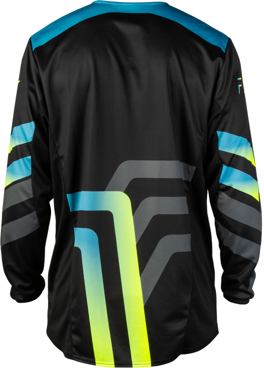 Kinetic Volt Jersey Black/Grey/Teal/Yellow 2x