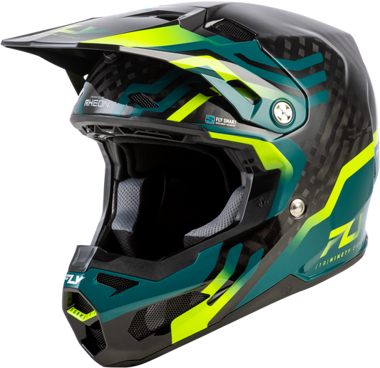 Formula S Carbon Byte Helmet Black Carbon/Teal/Lime 2x