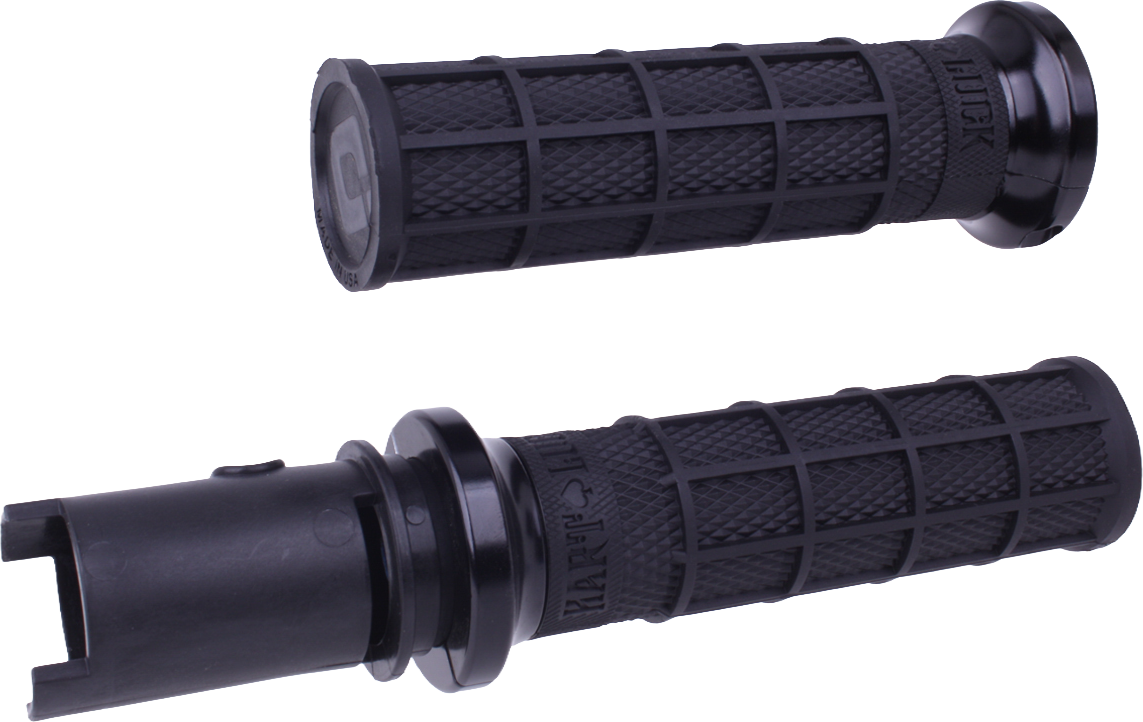 ODI Lock On Hart Luck Full Waffle Black/Black CVO '23-'24 Motorcycle Handlebar Grips - Model V31HTC-BB-B