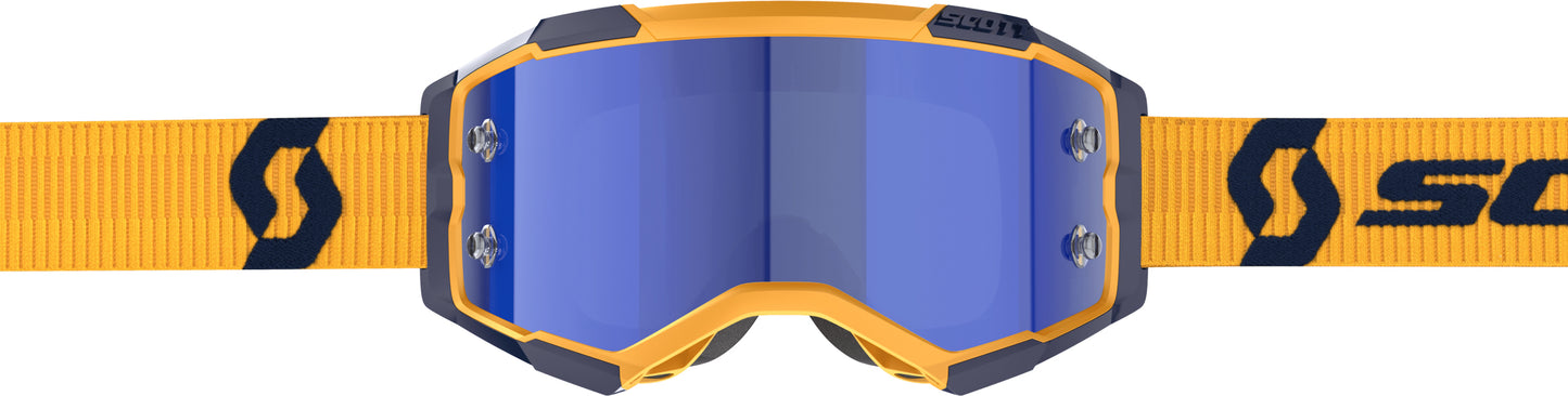 SCOTT Fury Goggle Dark Yellow/Dark Blue with Chrome Works Lens - Model 272828-7704349