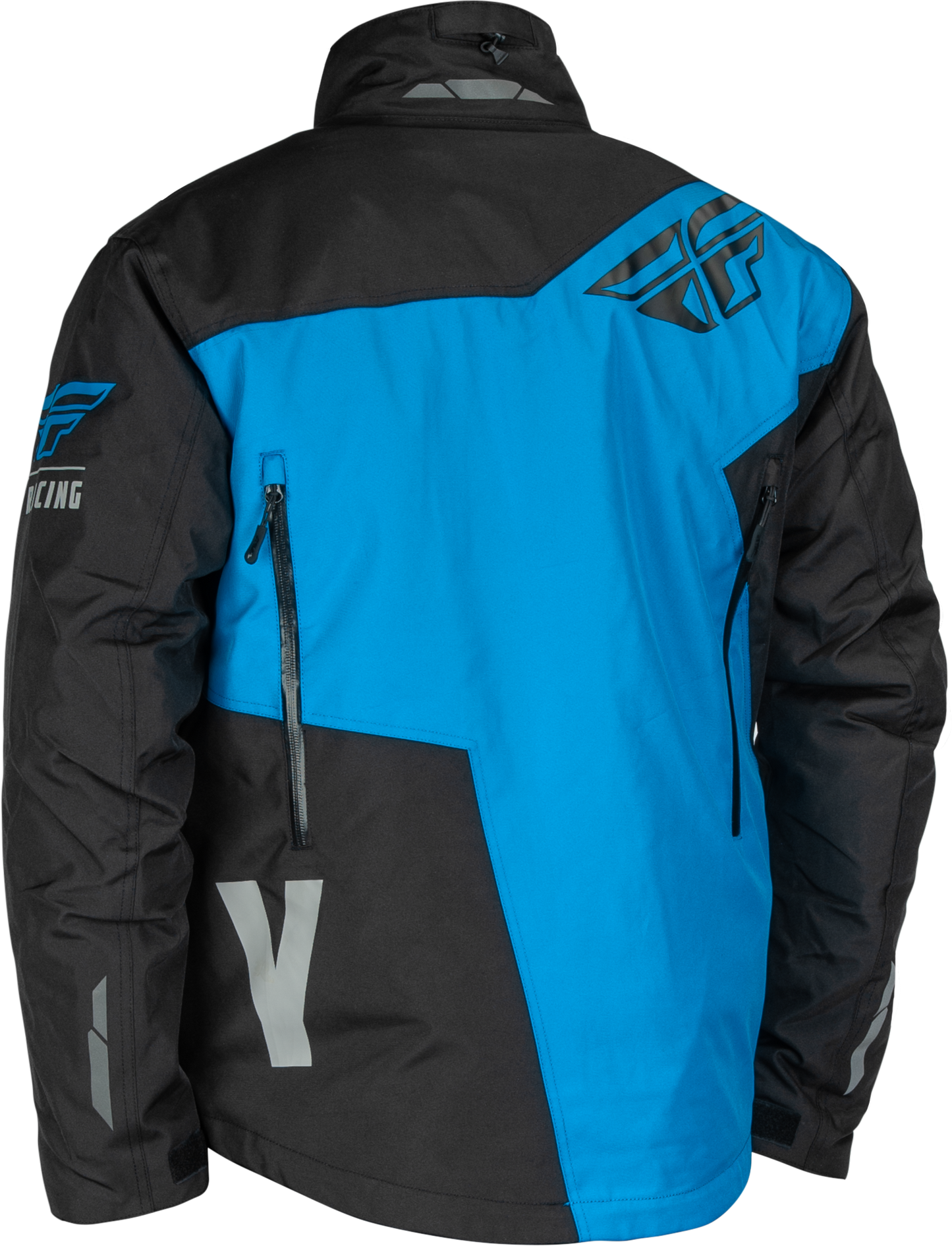 Fly Racing SNX Pro Jacket Black/Blue - Adult Weatherproof Snowboarding Jacket with Thermal Liner