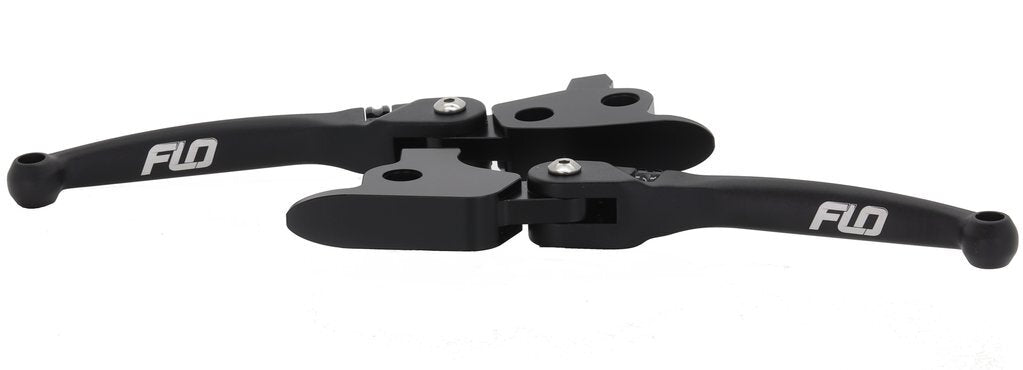 FLO Motorsports Mx Style Lever Set Black for Harley Davidson FLHR and FLHTC Models (2008-2013)