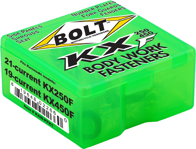 BOLT KAW-PFK1 Body Work Fastener Kit for Kawasaki KX250F and KX450F Models