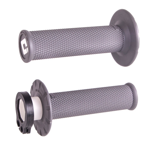 ODI MX V2 Lock On Grips No Waffle Graphite – Easy Install, Secure Fit for MX Bikes
