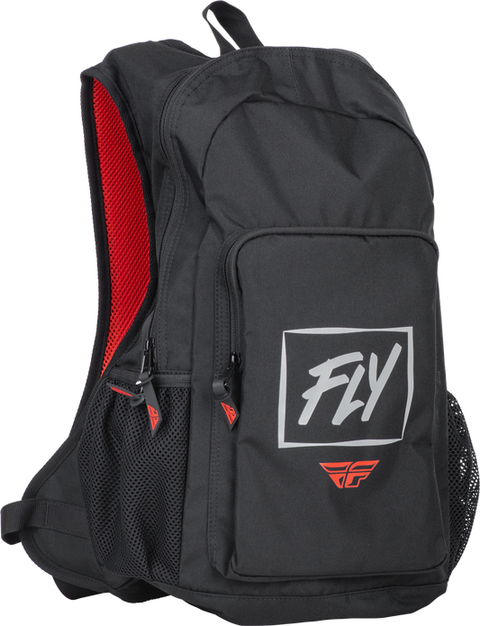 FLY Racing Jump Pack Backpack Black/Grey/Red - Durable Moto Gear Storage