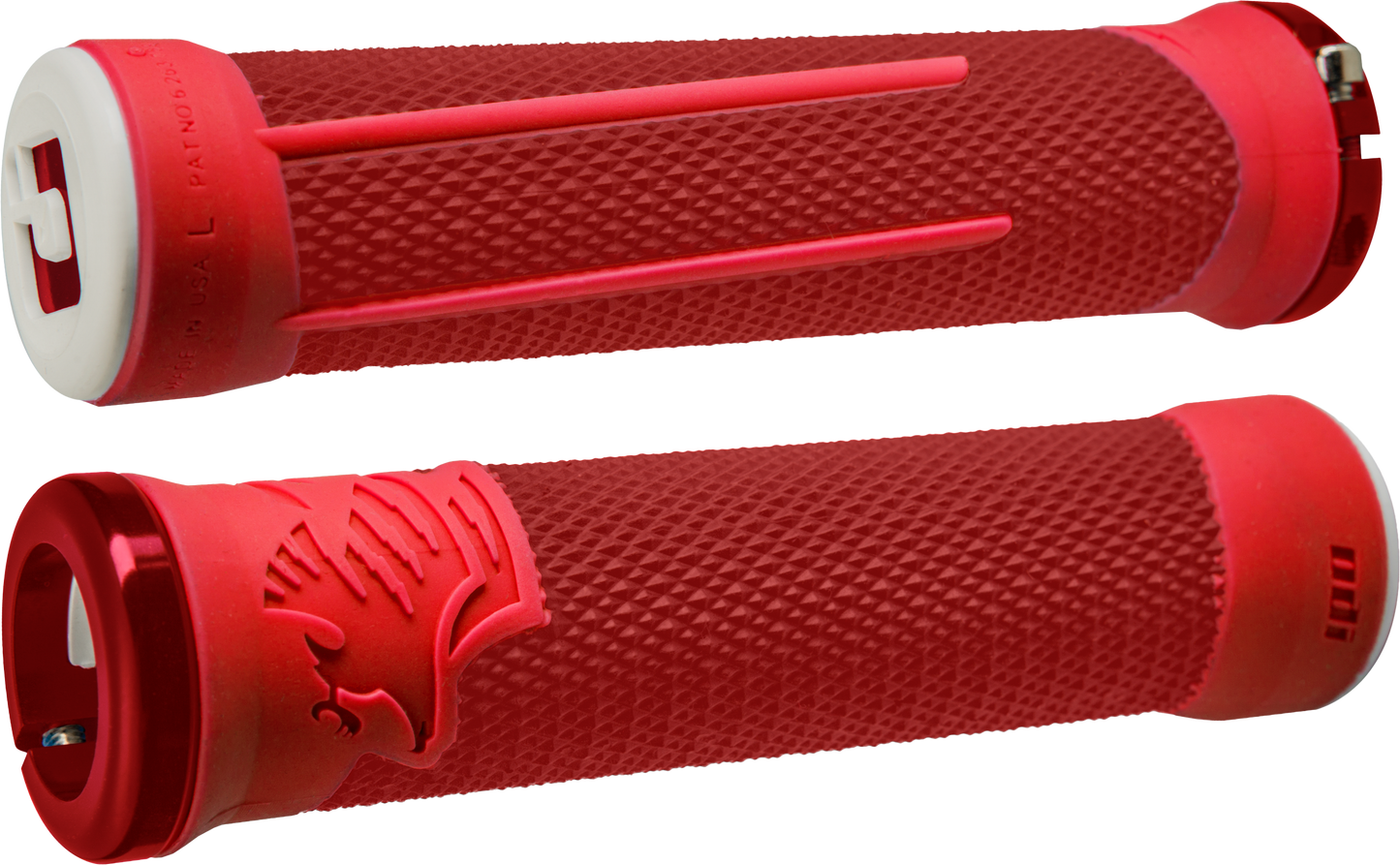 ODI Ag 2 MTB/BMX Grips Red/Fire Red with Lock-On System, Part D35A2RF-R