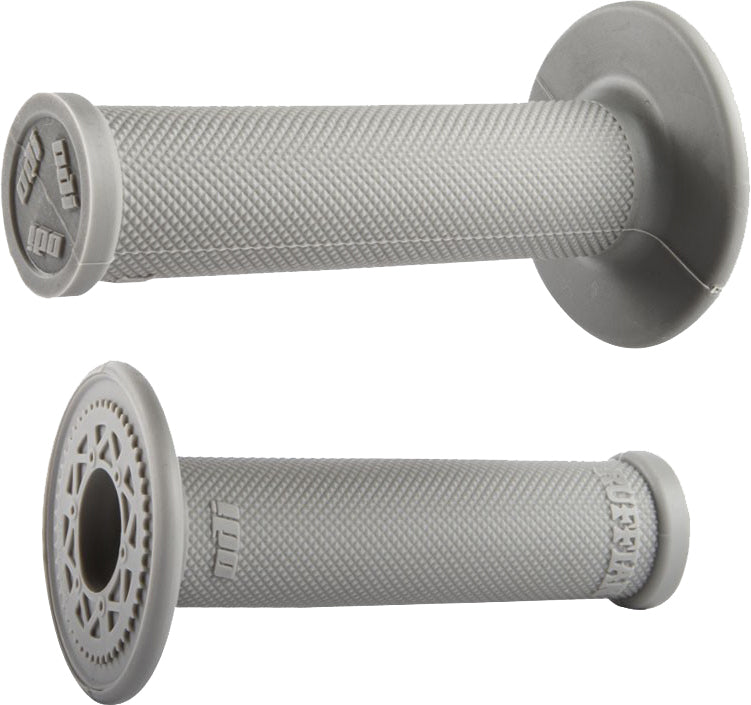 ODI Ruffian No Waffle Grips Grey - 1/2 Waffle MX Racing Grip for BMX, Dirt Bikes, and Motorcycles