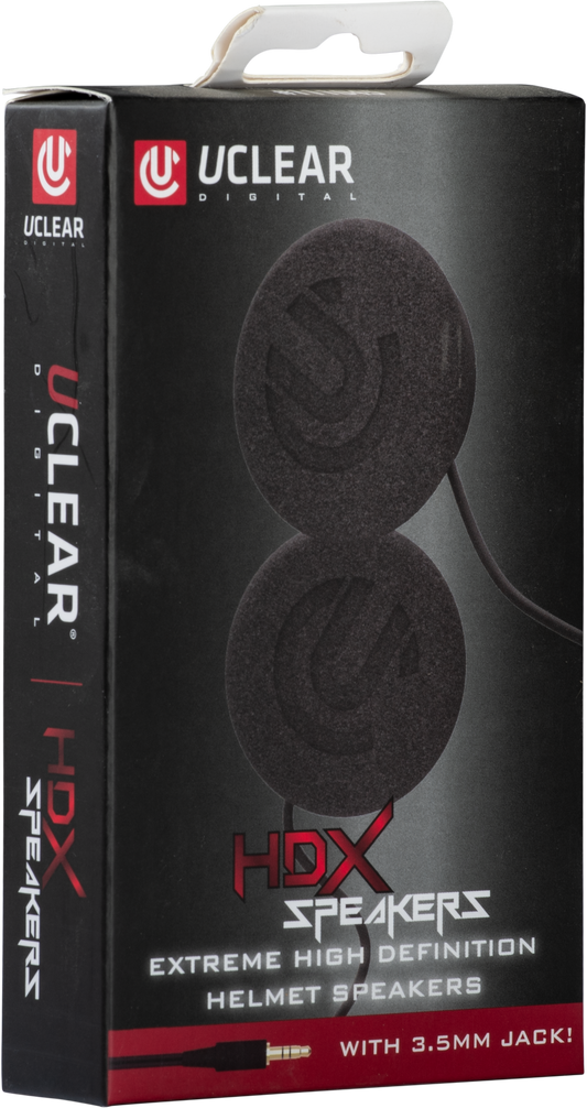 UCLEAR HDX Helmet Speakers with 47mm Drivers and 3.5mm Jack