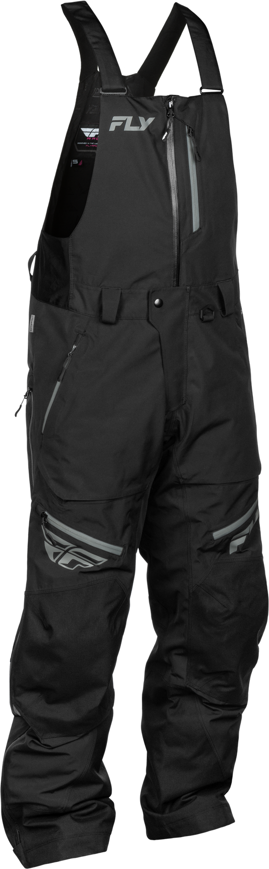 Fly Racing Incline Bib Black and Grey 2X for Advanced Motocross Performance