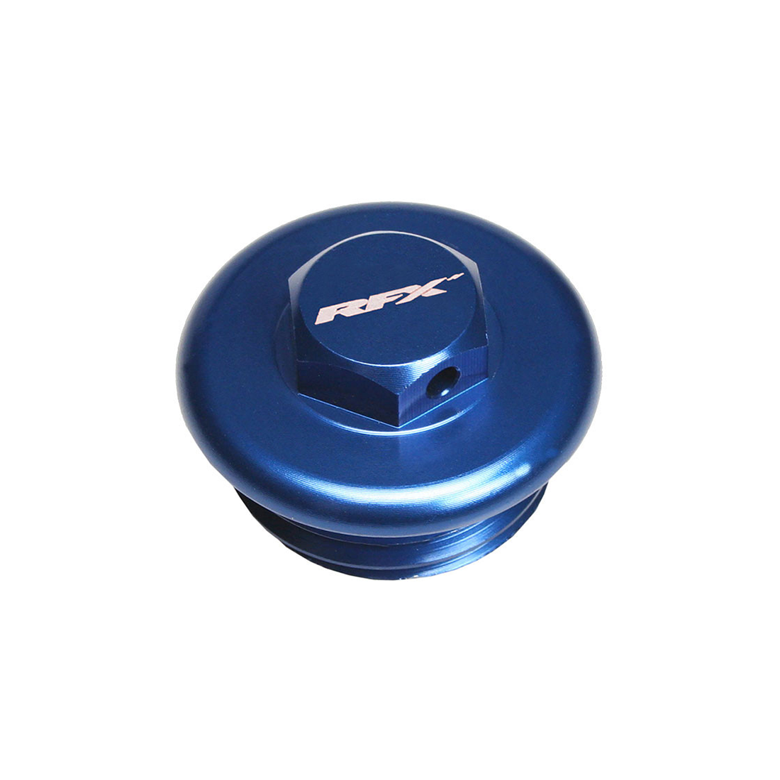 RFX FXOP 40100 99BU Blue Oil Filler Plug for Yamaha - Durable Aluminum Construction