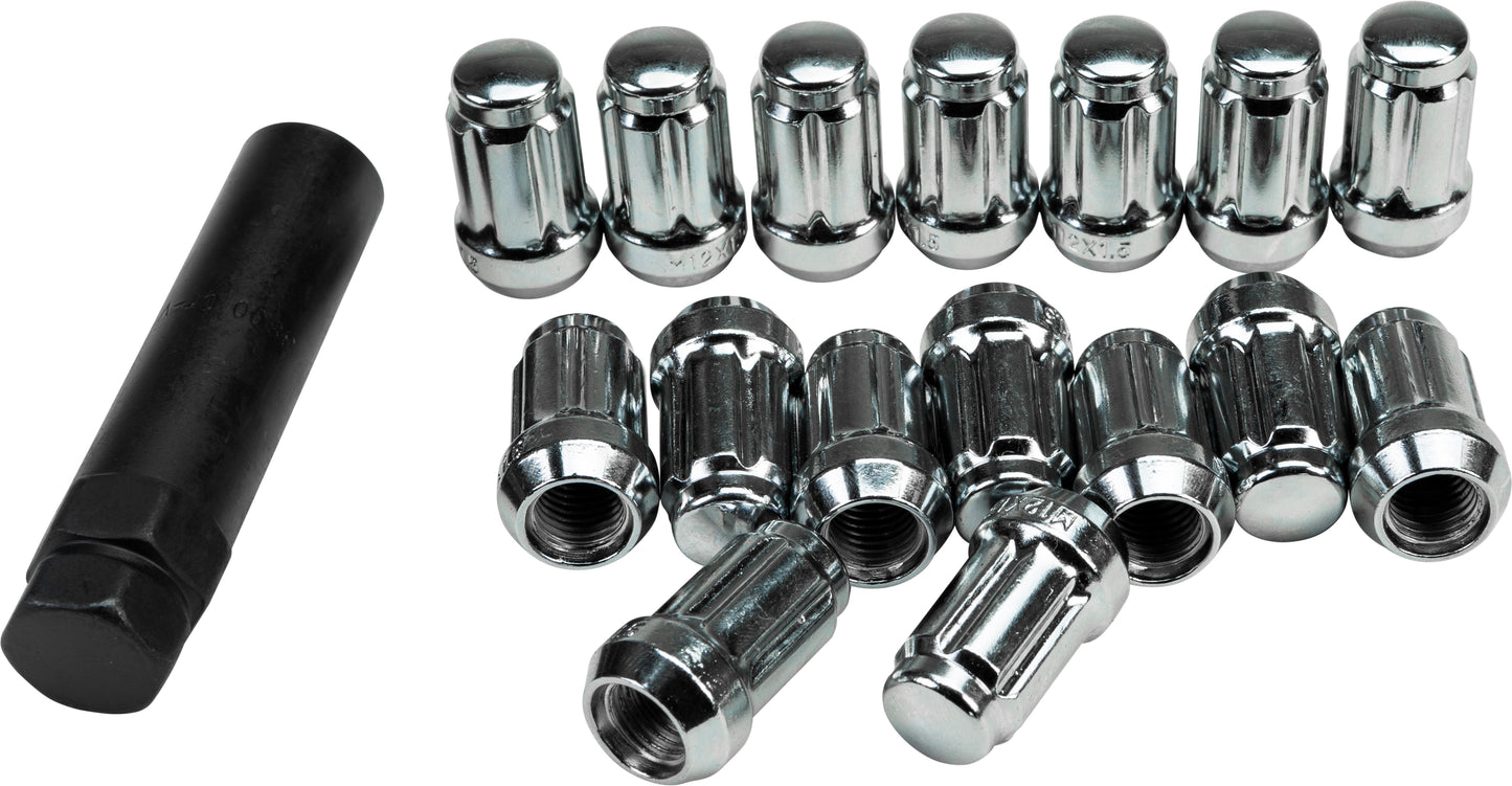 AWC RLUG-CS20C 12mm x 1.50 Lock Style Lug Nuts with Key - Pack of 16 for Honda and Polaris Vehicles