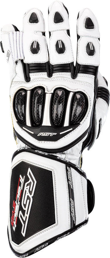 RST Women's Tractech Evo 4 CE Gloves White and Black Leather, Medium (Part #103495WHI-07)