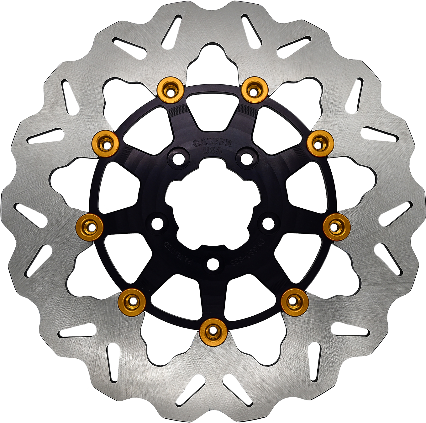 ROTOR 11.5" FLOATING WAVE FR BLACK/GOLD BUTTONS