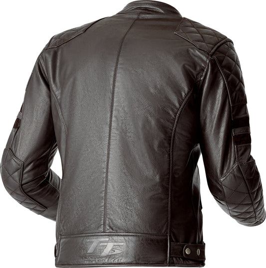 RST Hillberry D3O Leather Motorcycle Jacket Brown 2XL - Vintage Style with Modern Safety