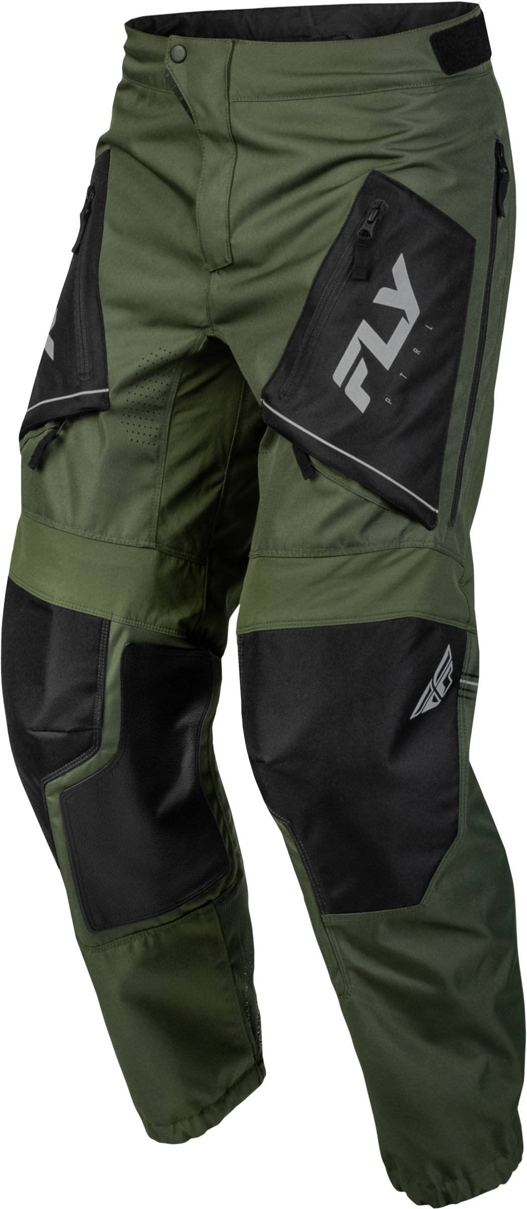 Fly Racing Patrol Pants Forest Green/Black Size 30 - Durable Multi-Panel Construction with Ventilated Comfort Mesh Liner