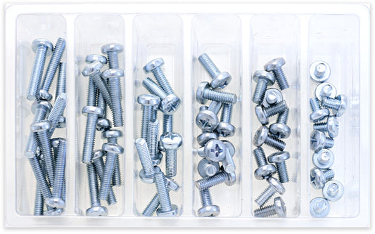 BOLT SV-M6PAN M6 Pan Head Phillips Assortment Kit, 120 Pieces