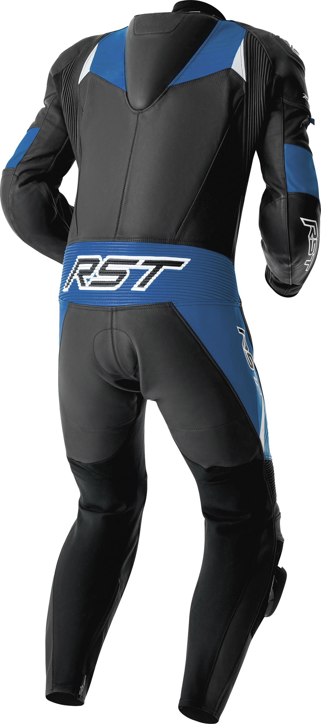 RST Tractech Evo D3o Suit Black and Blue Leather XL - High-Performance Motorcycle Gear