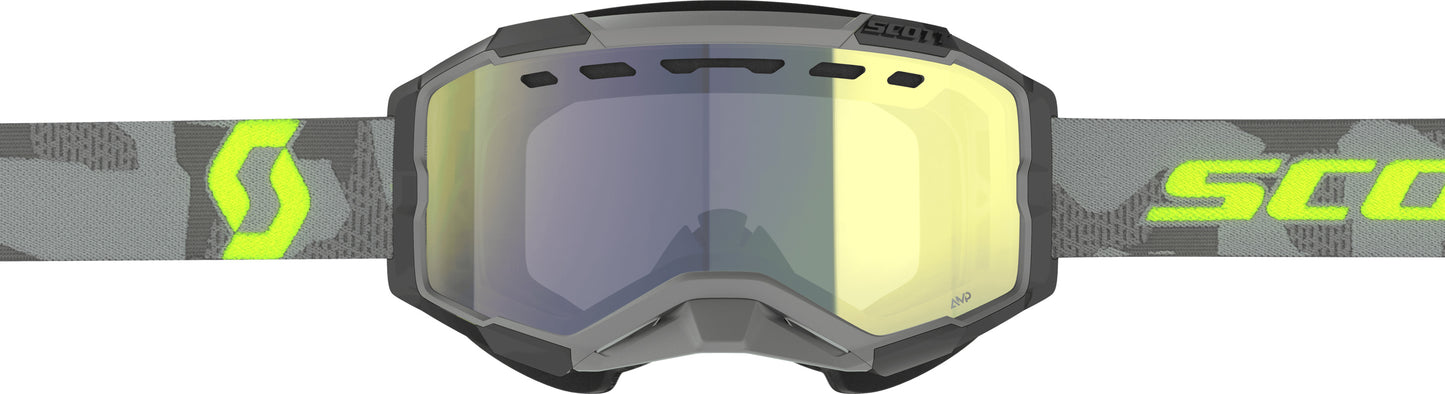 SCOTT Fury Snowcross Goggle Lt Gray/Nen Yellow with Enhanced Yellow Chrome - Part #278605-7697335