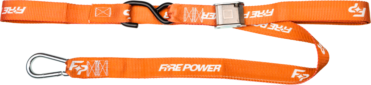 Fire Power 1.5 - Inch Tie Down Soft Tie Orange, Pack of 2 - Kelly Motorsports
