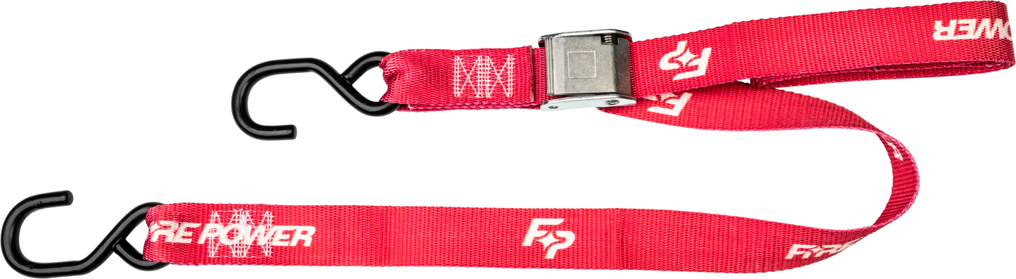 FIRE POWER 1.5 - Inch Tie Down Straps with Cam Buckle and Heavy Duty Hooks, 2 Pack - Kelly Motorsports