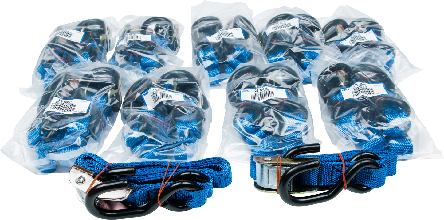 Fire Power 21263BULK 1 - Inch Tie Down Straps, 10 Pairs - Kelly Motorsports