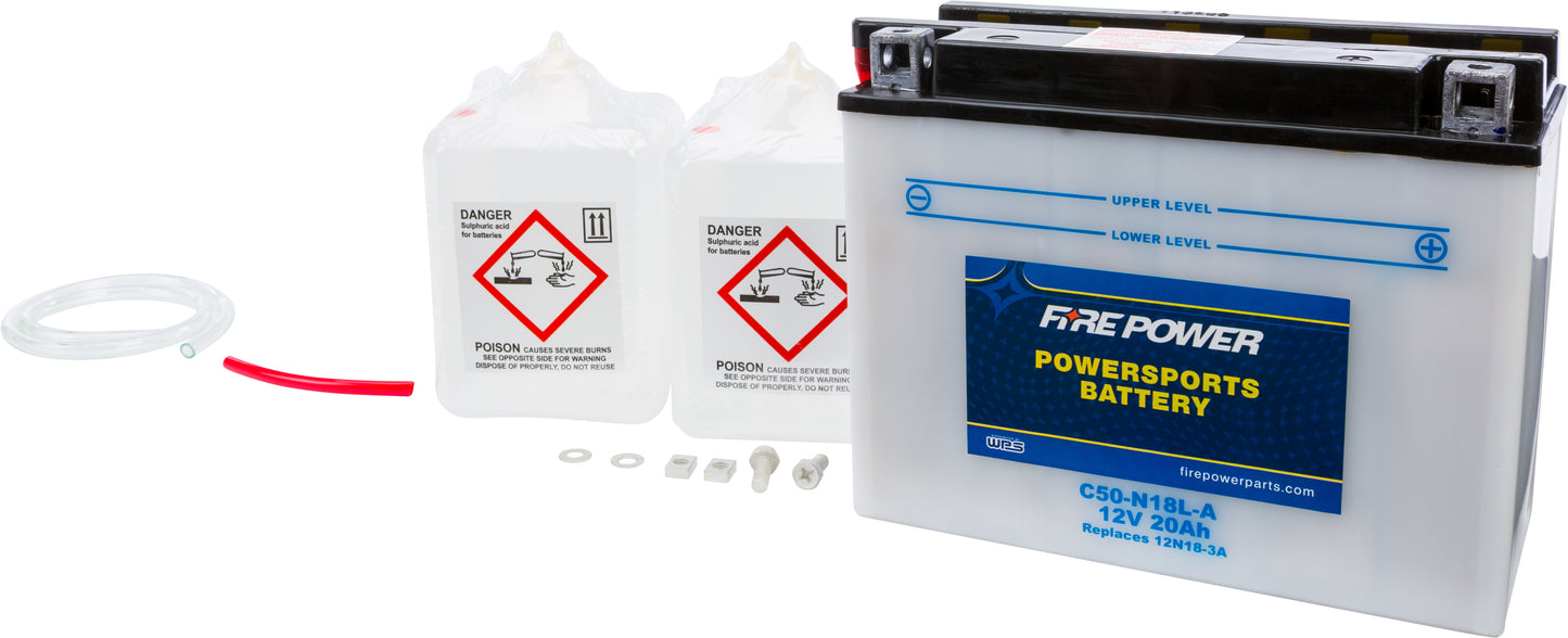 Fire Power C50 - N18L - A 12V Heavy Duty Battery for Harley Davidson & Electra Glide Classic - Kelly Motorsports