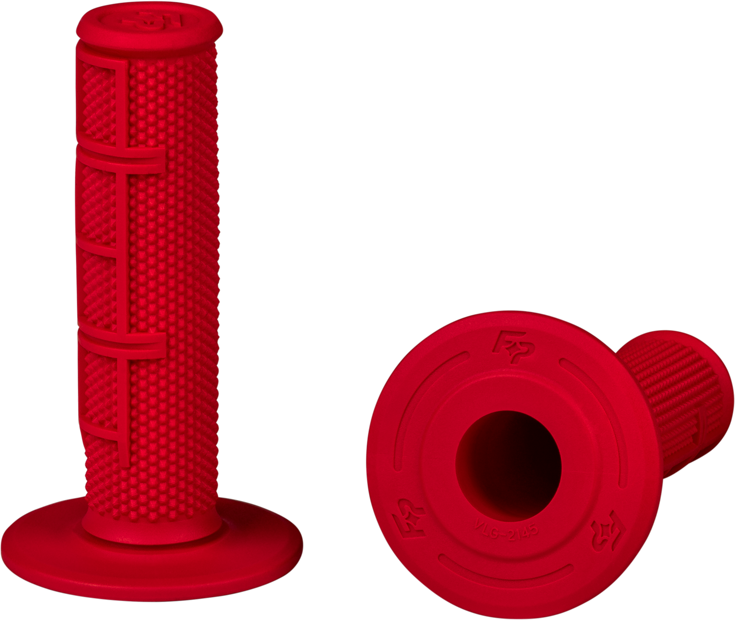 FIRE POWER Control MX Standard Grips Red Half Waffle - Enhanced Traction and Control - Kelly Motorsports