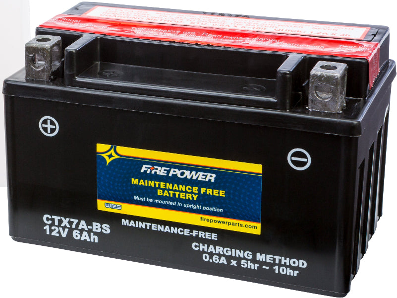 Fire Power CTX7A - BS Maintenance Free Sealed Motorcycle and ATV Battery - Kelly Motorsports
