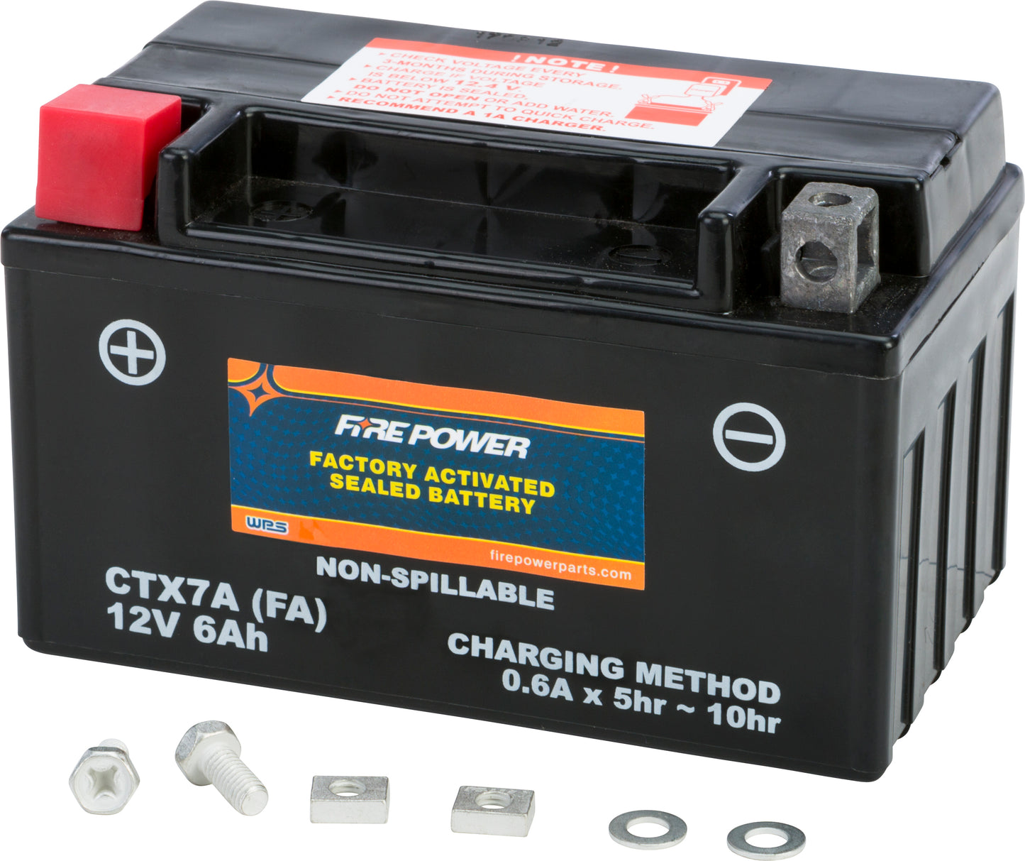 FIRE POWER Ctx7A - BS(FA) Sealed Factory Activated Motorcycle Battery for Aprilia SXV and Honda TR200 Fatcat - Kelly Motorsports