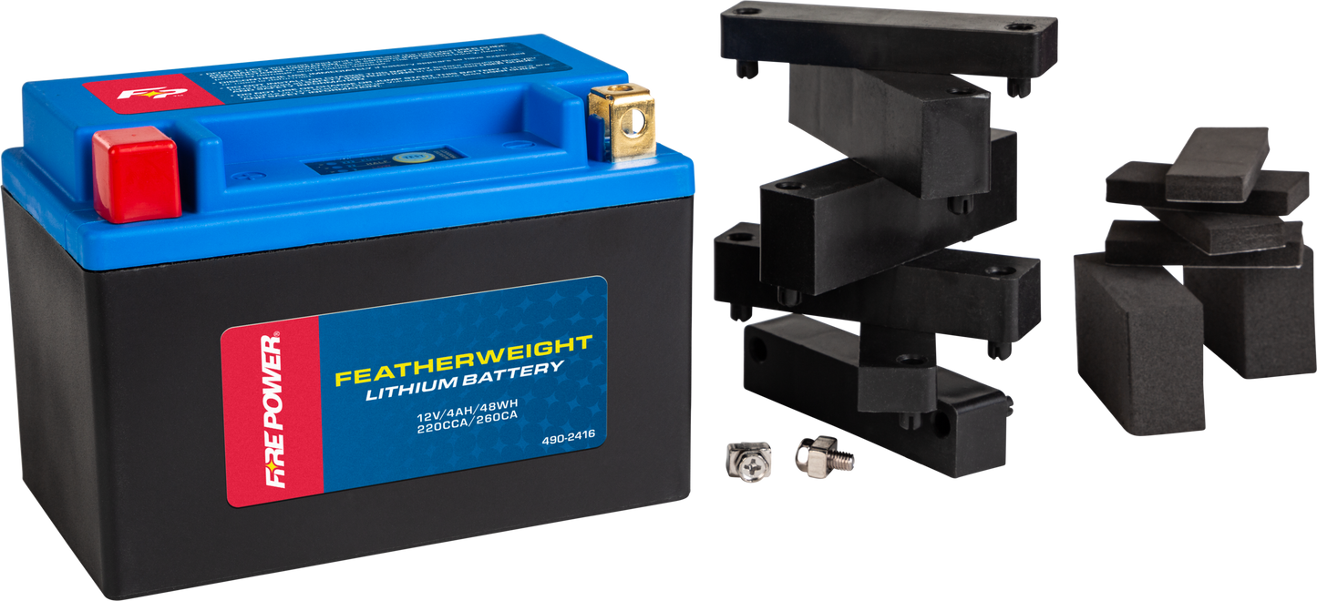 FIRE POWER Featherweight Lithium Battery HJTX14 - FP - B - 12V, 48Wh, 220 CCA - Kelly Motorsports