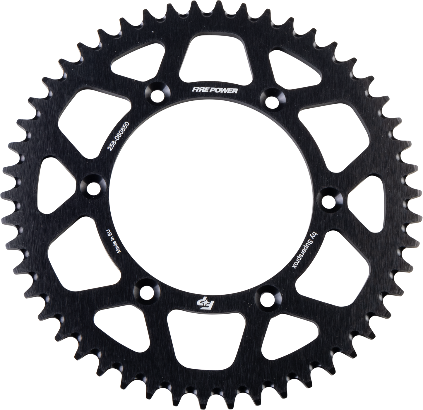 FIRE POWER FPA - 808 - 50 - BLK Rear Aluminum Sprocket for Kawasaki KLX400R, 50 Teeth, Black Finish - Kelly Motorsports
