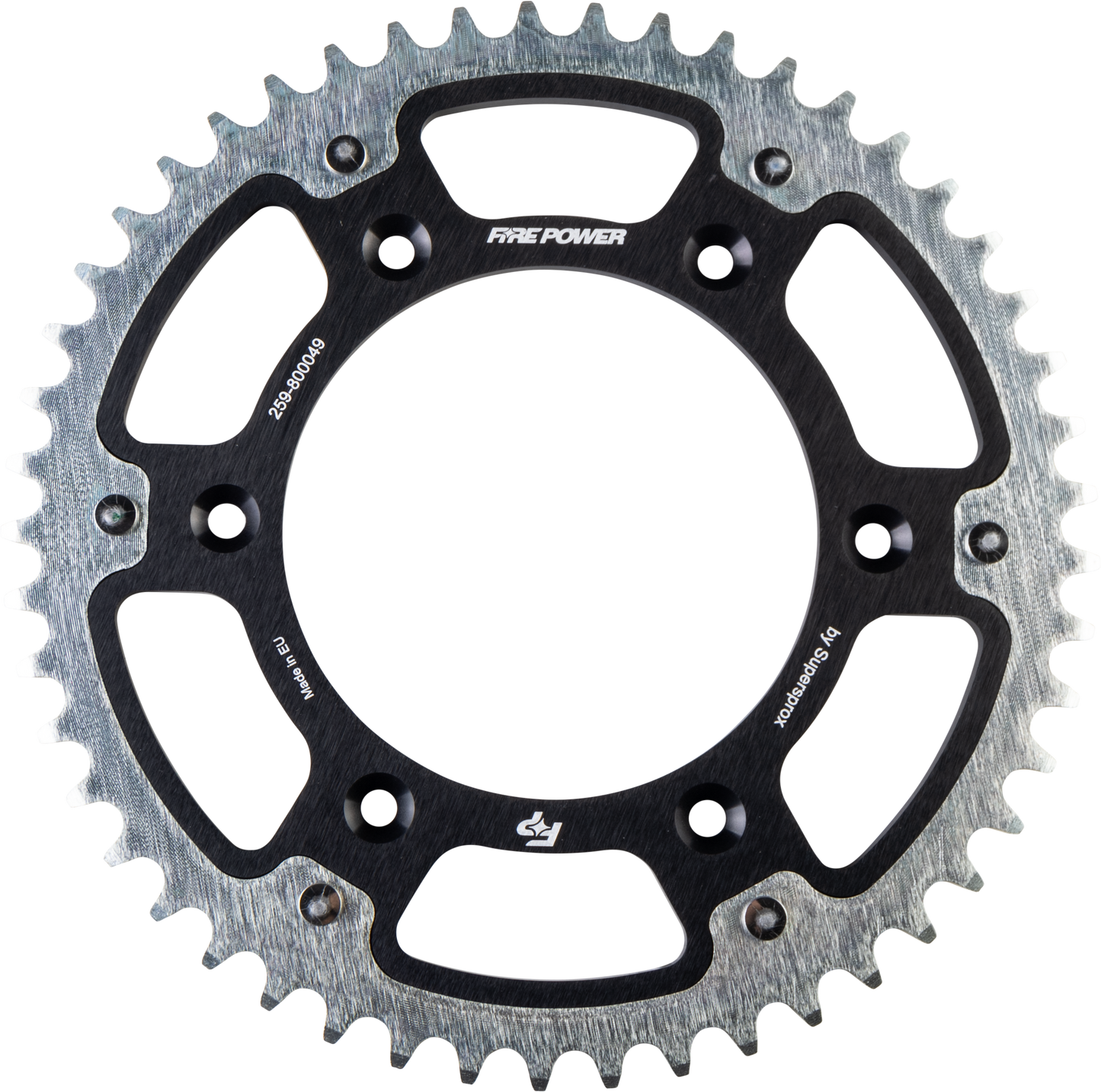 Fire Power FPH - 8000 - 49 - BLK Rear Sprocket Hybrid 49 - tooth for Beta Motorcycles - Kelly Motorsports