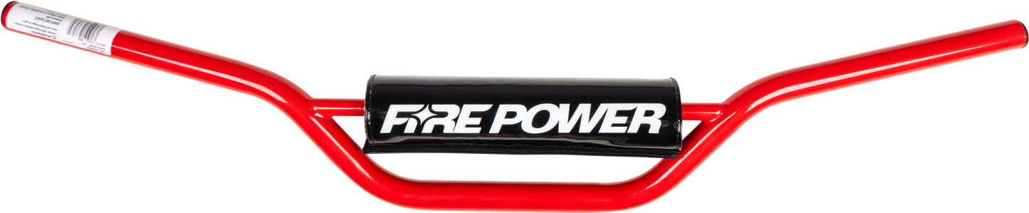 Fire Power Handlebar CSC Mini/81 150cc Red – Durable Carbon Steel with Protective End Caps - Kelly Motorsports