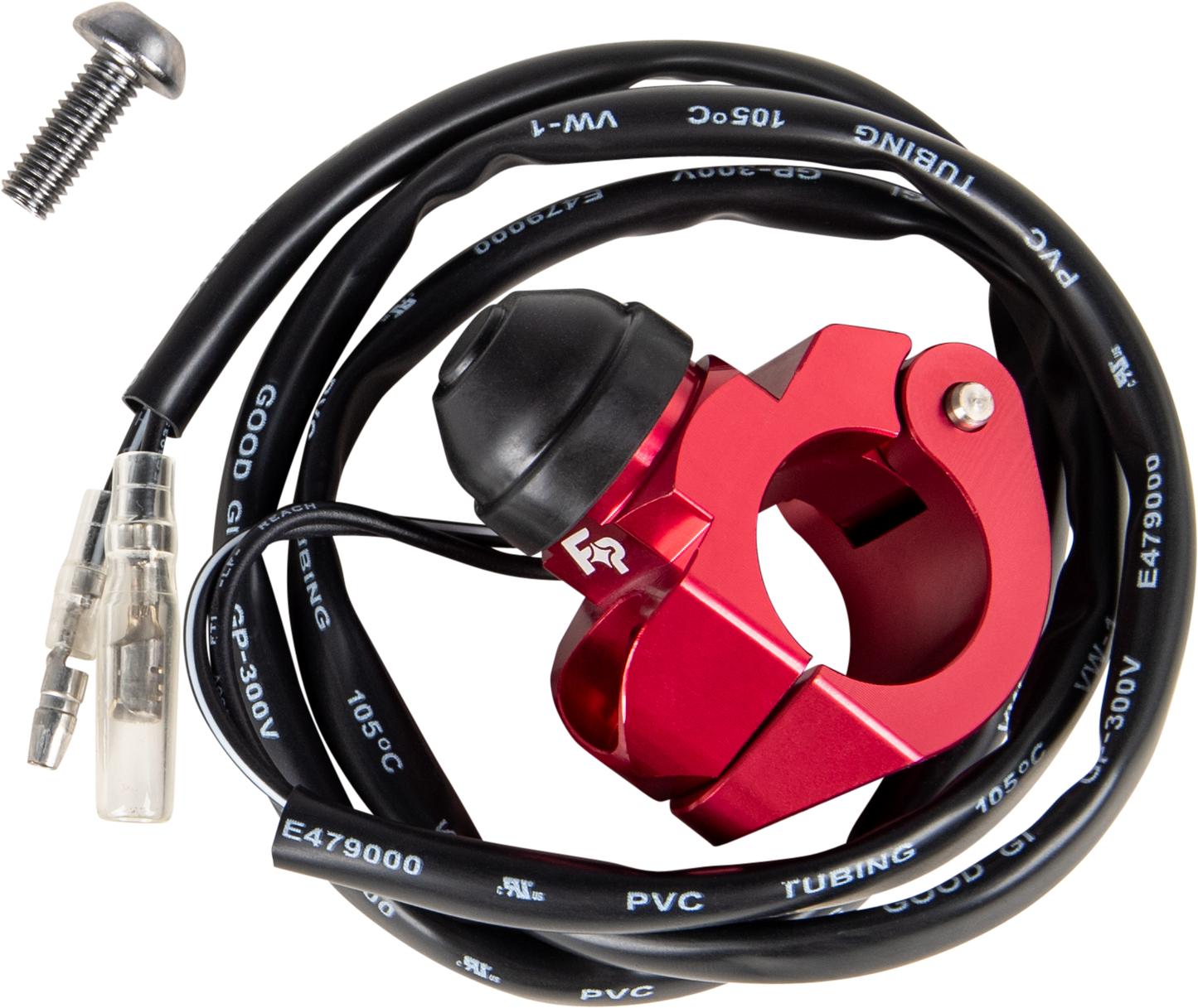 FIRE POWER KS - 02 RED Kill Switch with Single Bolt Clamp - Red - Kelly Motorsports