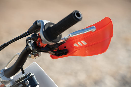 FIRE POWER Open Handguard Orange - Lightweight Composite Motorcycle Hand Shield - Kelly Motorsports