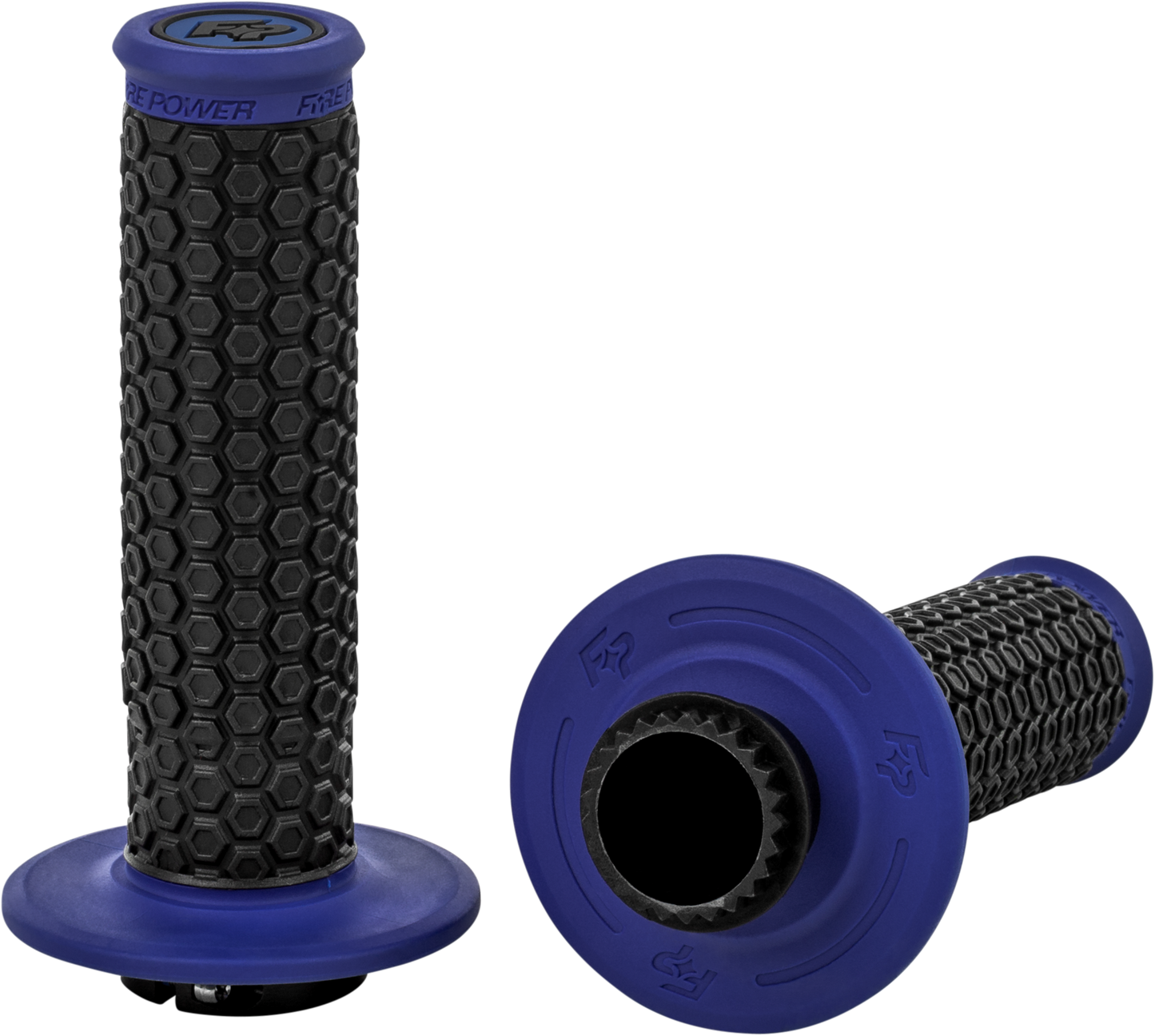 Fire Power Pilot MX Lock - On Grips Blue - Easy Install & Secure Fit - Kelly Motorsports