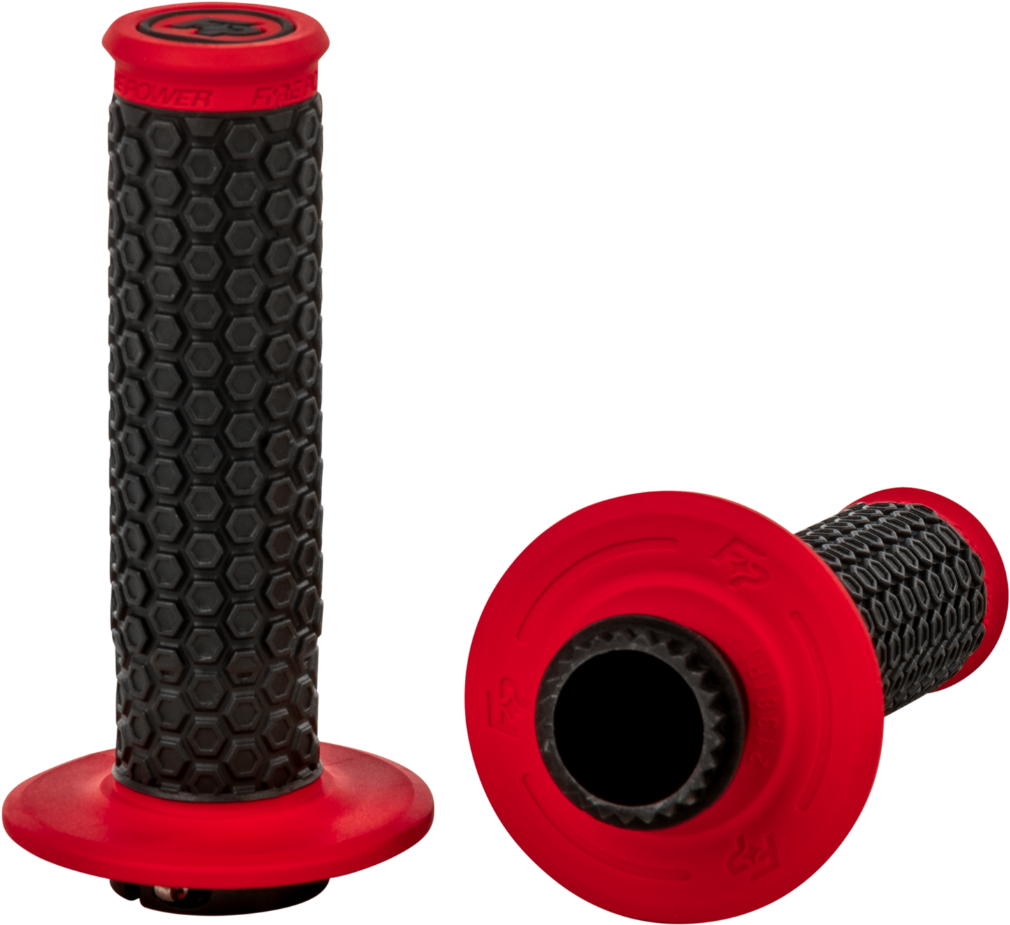 FIRE POWER Pilot MX Lock - On Grips - Red - Kelly Motorsports