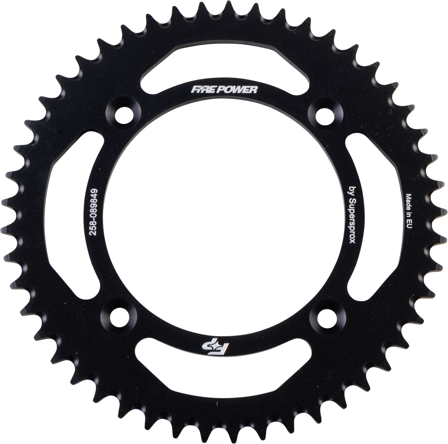 FIRE POWER Rear Sprocket Aluminum 49T Black for Gas - Gas MC 85 Models - Kelly Motorsports