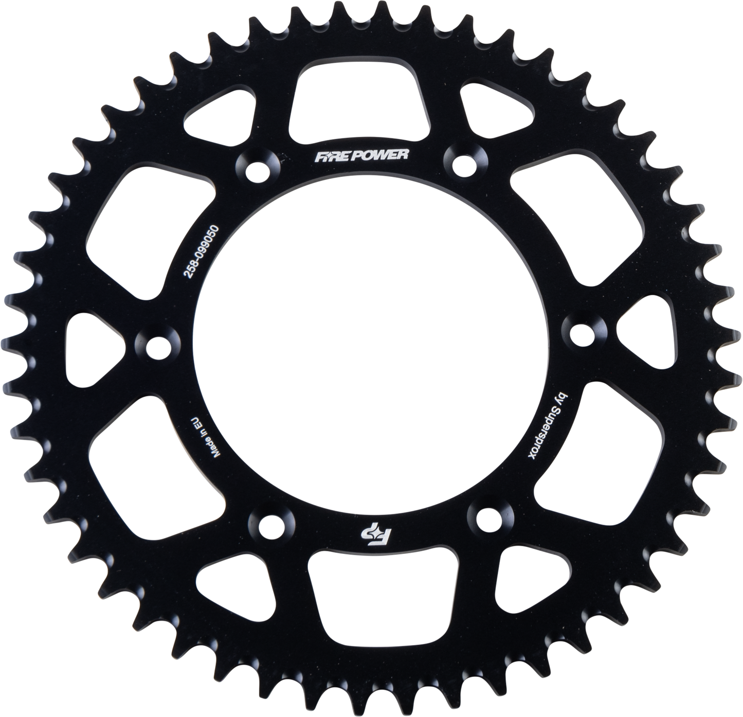 FIRE POWER Rear Sprocket Aluminum 50T Black for Gas - Gas Models - Kelly Motorsports
