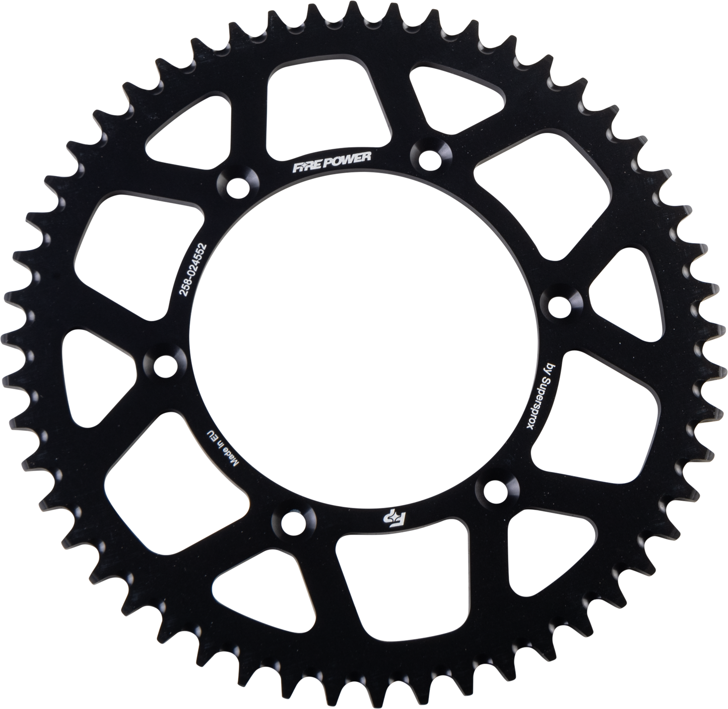 FIRE POWER Rear Sprocket Aluminum 52T Black for Enhanced Performance - Kelly Motorsports