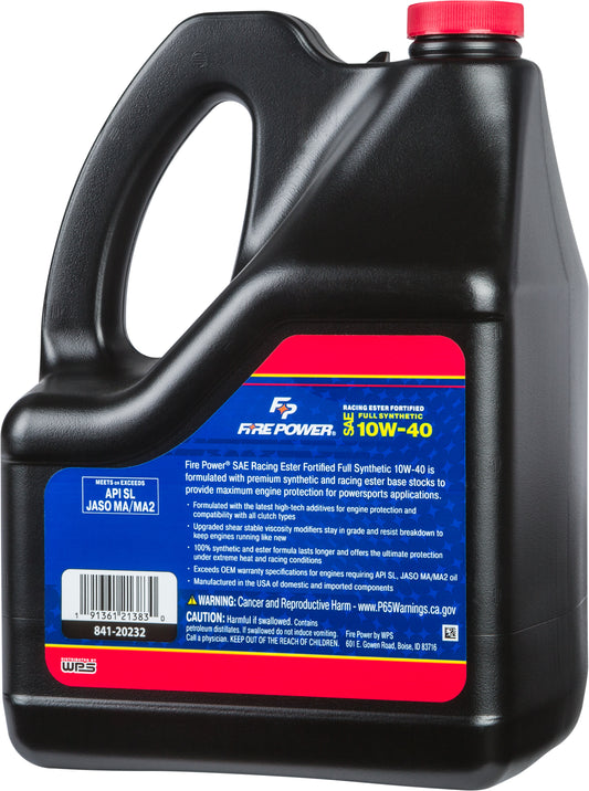 Fire Power Synthetic Ester Oil 10W - 40 for 4 - Stroke Powersports Engines - 1 Gallon - Kelly Motorsports