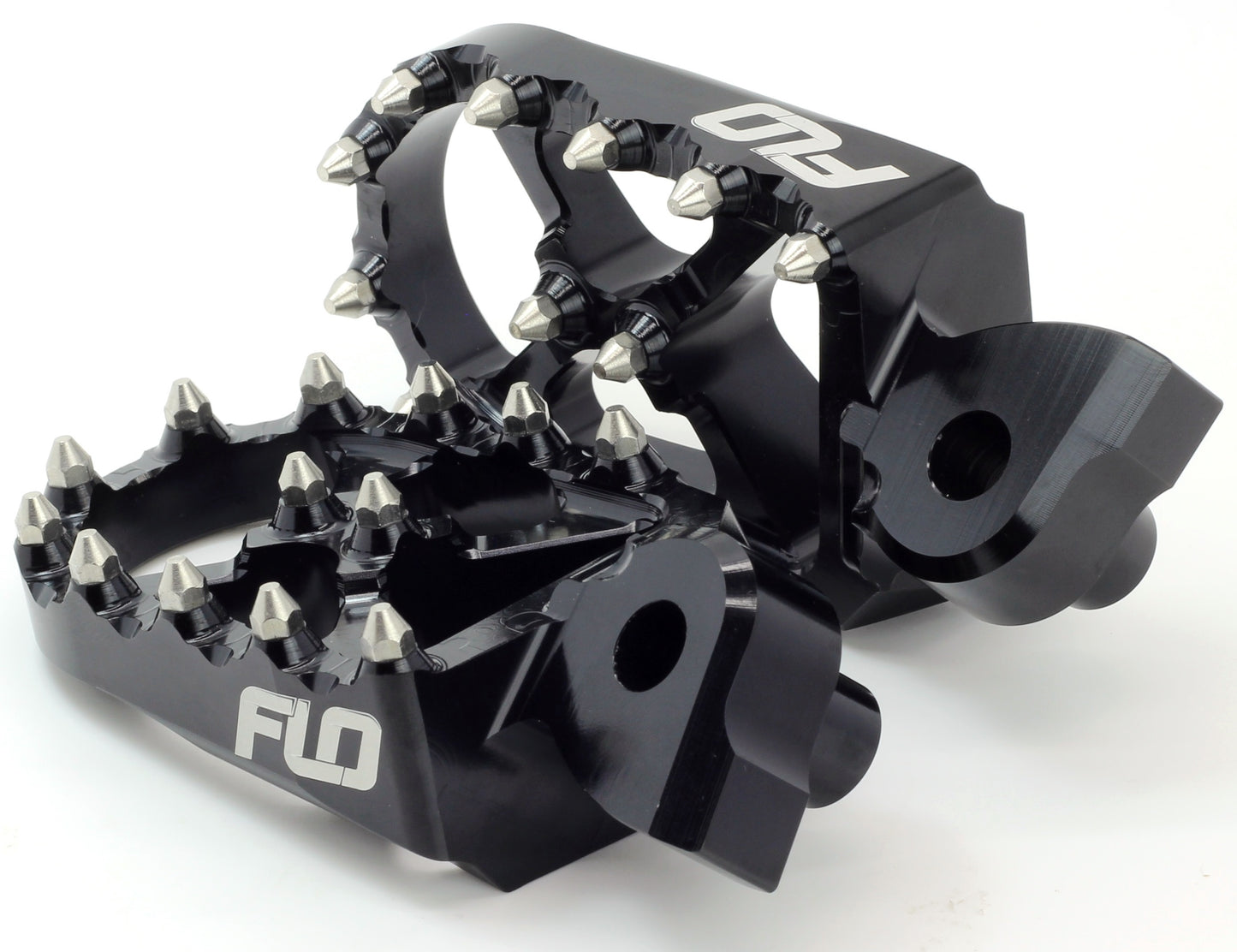FLO MOTORSPORTS Pro Series Foot Pegs Black Cobra FPEG - 801BLK for Cobra CX50 Jr & Sr Models - Kelly Motorsports
