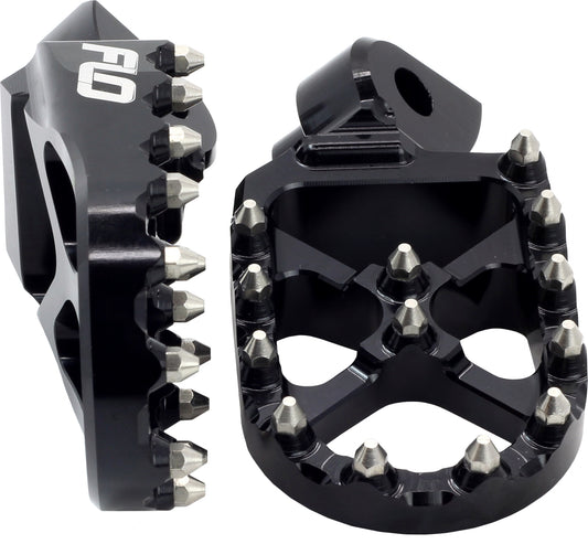 FLO MOTORSPORTS Pro Series Foot Pegs for Suzuki RM - Z250 and RM - Z450 - Black, Part FPEG - 796BLK - Kelly Motorsports